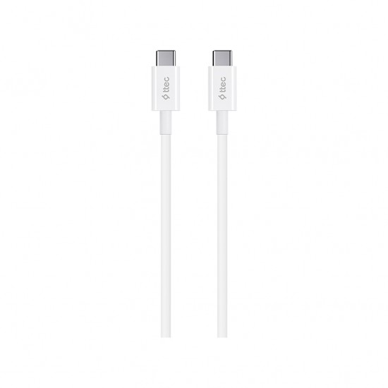 ttec USB-C - USB-C 120cm 60W PD/QC Hızlı Şarj/Data Kablosu Beyaz Beyaz
