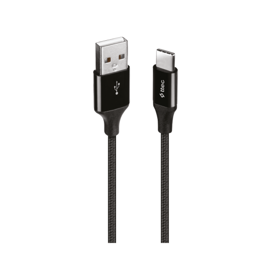 ttec AlumiCable XL USB-A - USB-C Şarj Kablosu 2mt. Siyah