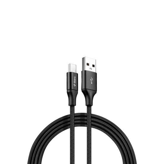 ttec AlumiCable XL USB-A - USB-C Şarj Kablosu 2mt. Siyah