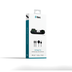 ttec AirCharger Trio 3’ü 1 Arada iPhone + Apple Watch + AirPods Kablosuz Hızlı Şarj Aleti Siyah