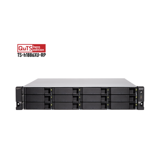 QNAP TS-h1886XU-RP-R2-D1622-32GB RAM 18 Hdd Yuvalı Rack NAS