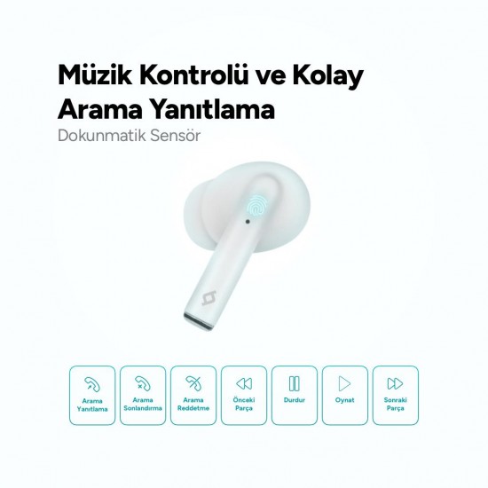 ttec AirBeat Tone Gerçek Kablosuz TWS Bluetooth Kulaklık Beyaz