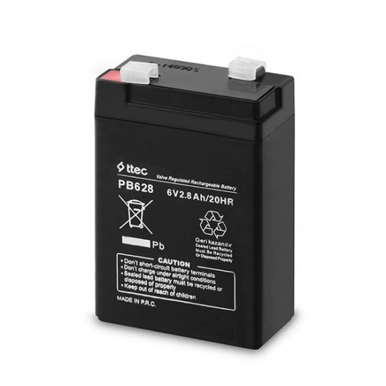 ttec 6vs 6V 2.8Ah Bakımsız Kuru Akü (TSS)