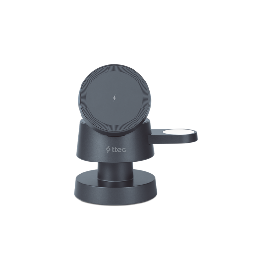 ttec AirCharger Quattro Mini MagSafe Uyumlu 4’ü 1 Arada iPhone + Apple Watch + AirPods LED Aydınlatmalı Kablosuz Katlanabilir Şarj Standı - 2KS36S