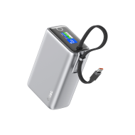 ttec ReCharger Pro Max TFT 25.000mAh PD 100W USB-C Dahili Kablolu Taşınabilir Hızlı Şarj Aleti / Powerbank – 2BB274