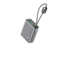 ttec ReCharger Pro TFT 10.000mAh PD 20W USB-C ve Lightning Dahili Kablolu Taşınabilir Hızlı Şarj Aleti / Powerbank – 2BB278