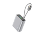ttec ReCharger Pro TFT 10.000mAh PD 35W USB-C ve Lightning Dahili Kablolu Taşınabilir Hızlı Şarj Aleti / Powerbank – 2BB279