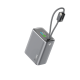 ttec ReCharger Pro TFT 15.000mAh PD 20W USB-C ve Lightning Dahili Kablolu Taşınabilir Hızlı Şarj Aleti / Powerbank – 2BB280