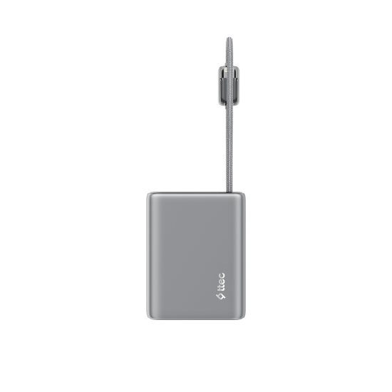 ttec ReCharger Pro TFT 15.000mAh PD 20W USB-C ve Lightning Dahili Kablolu Taşınabilir Hızlı Şarj Aleti / Powerbank – 2BB280
