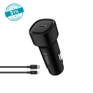 ttec SmartCharger PD 30W Araç Hızlı Şarj Aleti USB-C - Lightning Kablo Siyah