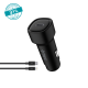 ttec SmartCharger PD 30W Araç Hızlı Şarj Aleti USB-C - Lightning Kablo Siyah