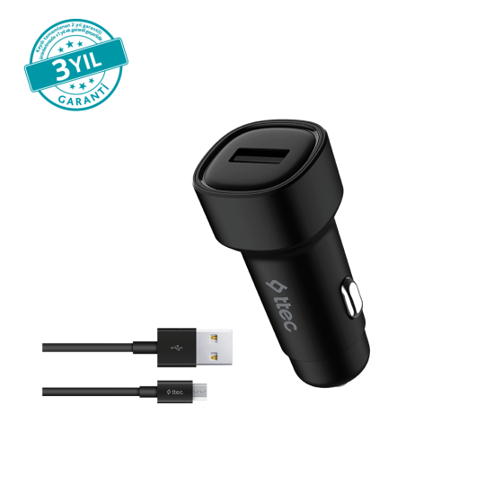 ttec SmartCharger 2.4A Araç Şarj Aleti  + Micro USB Kablo