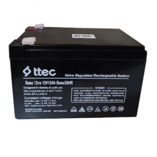 ttec 12vs 12V 12Ah BASE Bakımsız Kuru Akü (TSS)