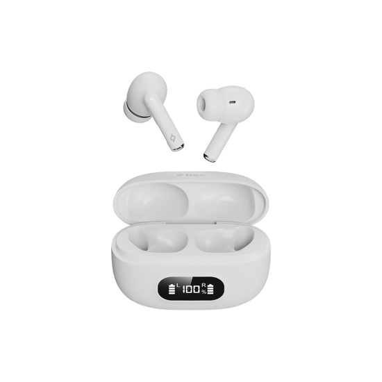 ttec AirBeat Pro Lite ANC LCD Göstergeli Gerçek Kablosuz TWS Bluetooth Kulaklık- 2KM184 Beyaz