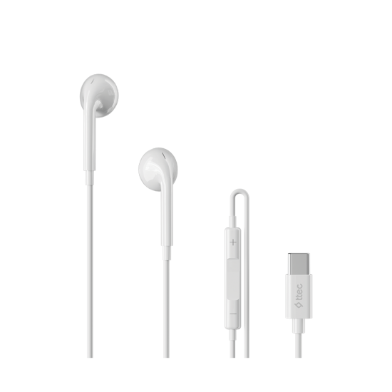 ttec Rio 3 USB-C Stereo Mikrofonlu Kulakiçi Kablolu Kulaklık Beyaz