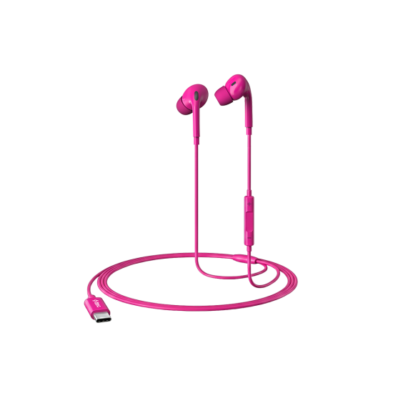 ttec Pop Fit USB-C Stereo Mikrofonlu Kulakiçi Kablolu Kulaklık Pembe