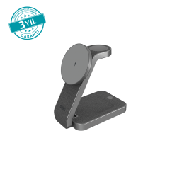 ttec AirCharger Quattro MagSafe Uyumlu 4’ü 1 Arada iPhone + Apple Watch + AirPods LED Aydınlatmalı Kablosuz Katlanabilir Şarj Standı – 2KS38S