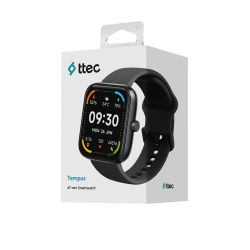 ttec Tempus 47 mm  Dikdörtgen Kasa Akıllı Saat 2S09W Siyah