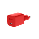 ttec SmartCharger GAN 45W AVS PD Seyahat Hızlı Şarj Aleti + USB-C - USB-C 3A Kablo Neon Neon Kırmızı