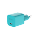 ttec SmartCharger GAN 20W PD Seyahat Hızlı Şarj Aleti + USB-C - USB-C 3A Kablo Neon Neon Mavi