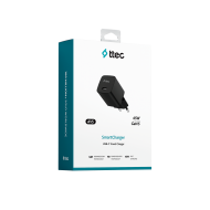 ttec SmartCharger GAN 45W AVS PD Seyahat Hızlı Şarj Aleti Siyah