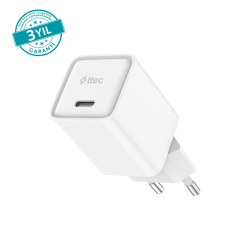 ttec SmartCharger 20W PD GAN Seyahat Hızlı Şarj Aleti