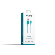 ttec USB-A - Lightning Şarj Kablosu- Turkuaz