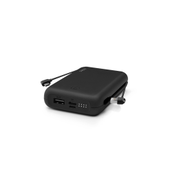 ttec ReCharger Duo+ 10.000mAh Type-C Dahili Kablolu Taşınabilir Şarj Aleti / Powerbank Siyah