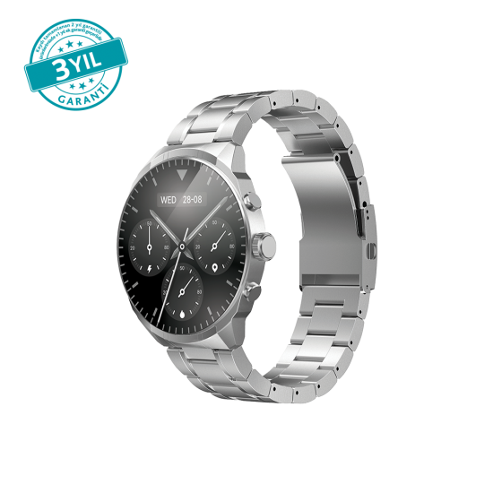 ttec Tempus Pro S   45 mm AMOLED Ekranlı Yuvarlak Metal Kasa Akıllı Saat 2SW08 Metal Gri