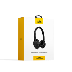 taks KU01 Kulaküstü Kablosuz Bluetooth Kulaklık Siyah
