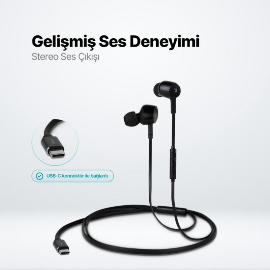 ttec Pop 2 USB-C Stereo Mikrofonlu Kulakiçi Kulaklık Beyaz