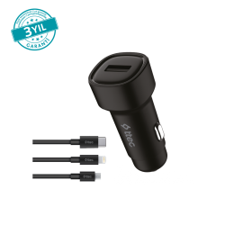 ttec SmartCharger 2.4A Araç Şarj Aleti + Trio Kablo
