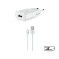 ttec Quantum Apple MFi Lisanslı 1A Seyahat Şarj Aleti  + Lightning Kablo Beyaz