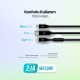 ttec AlumiCable Trio Şarj Kablosu 1mt. USB-A - USB-C / Lightning / Micro USB Siyah