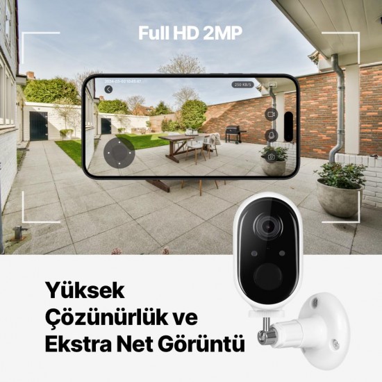 ttec Wizi Pro W Full HD İç/Dış Mekan Bataryalı Wi-Fi Akıllı Kamera US
