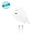 ttec SmartCharger GAN 20W PD Seyahat Hızlı Şarj Aleti + USB-C - USB-C 60W  Kablo Beyaz