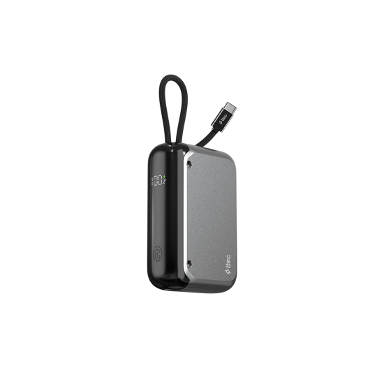 ttec ReCharger LCD 10.000mAh PD 30W USB-C Dahili Kablolu Taşınabilir Hızlı Şarj Aleti/Powerbank- 2BB228