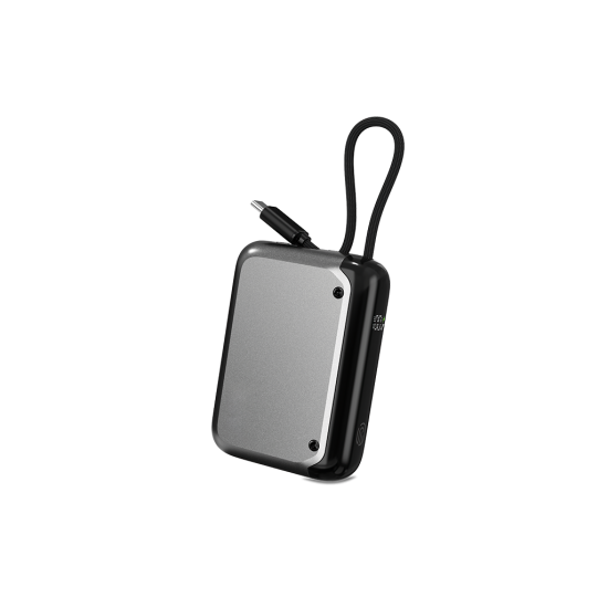 ttec ReCharger LCD 10.000mAh PD 30W USB-C Dahili Kablolu Taşınabilir Hızlı Şarj Aleti/Powerbank- 2BB228