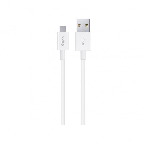 ttec USB-A - USB-C Şarj Kablosu Beyaz