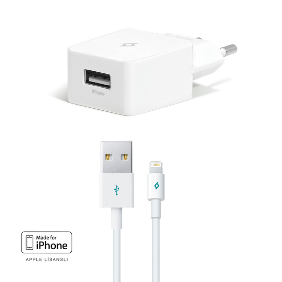 ttec Quantum Mfi 1A Seyahat Şarj Aleti Beyaz