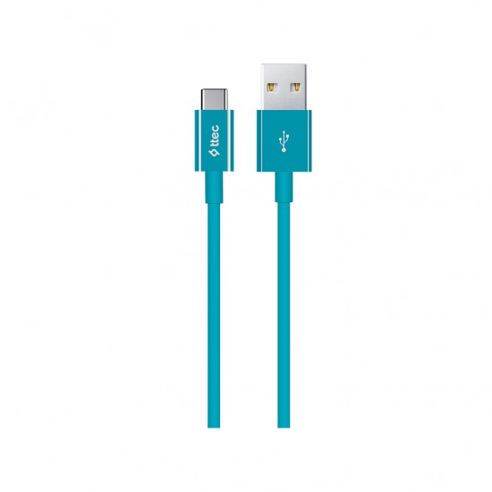 ttec USB-A - USB-C Şarj Kablosu Turkuaz