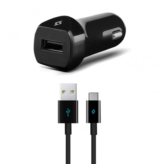 ttec SpeedCharger 2.1A Araç Şarj Aleti  Type C Kablolu Siyah