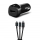 ttec SpeedCharger 2.1A Araç Şarj Aleti  Trio Kablolu Siyah
