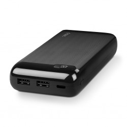 ttec PowerSlim LCD 20.000 mAh Taşınabilir Şarj Aleti / Powerbank USB-C Giriş/Çıkış Siyah
