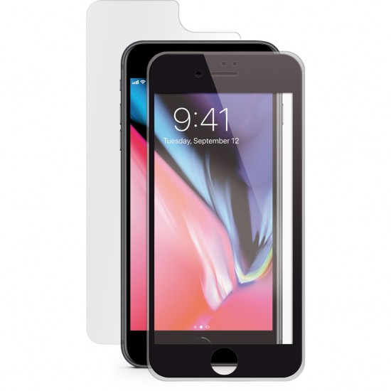 ttec AirGlass EdgeSport Cam Ekran Koruyucu iPh.SE 2020 8/7,Ön-Arka Siyah