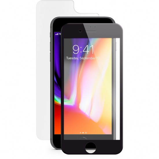 ttec AirGlass EdgeColor Cam Ekran Koruyucu iPh. 8 Plus/iPh. 7 Plus , Ön-Arka Siyah