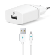 ttec Compact 1.000mA Seyahat Şarj Aleti Micro USB  Beyaz Beyaz