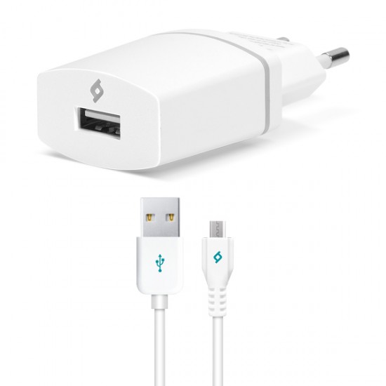 ttec Compact 1.000mA Seyahat Şarj Aleti Micro USB  Beyaz Beyaz