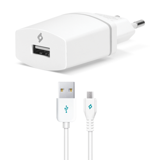 ttec Compact 1.000mA Seyahat Şarj Aleti Micro USB  Beyaz Beyaz