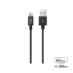 ttec AlumiCable XL MFi USB-A - Lightning Şarj Kablosu 2mt. Siyah